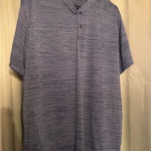 Falls Creek Men's Navy Textured Button Down Shirt